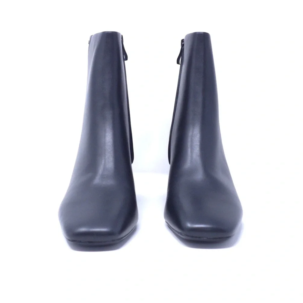 Dkny Caleena Helled 64MM Faux Leather Ankle Boots, Black - Picture 3 of 12